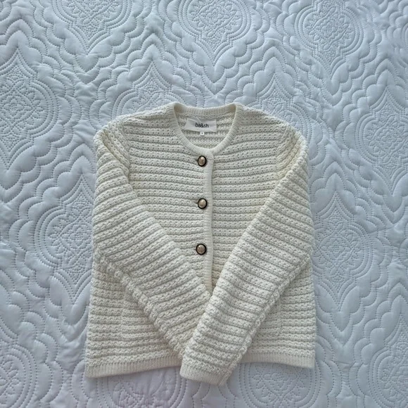 ba&sh Cream Button-Up Cardigan - Picture 4 of 7